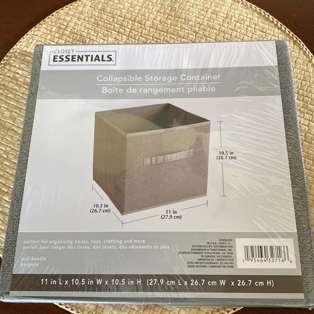 Essential storage container